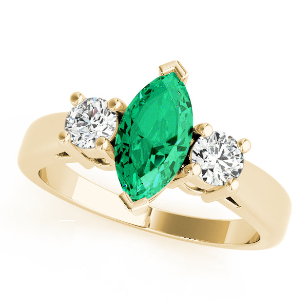 Couture Color Rings Marquise Diamond Engagement Ring — 9K/18K Gold & Platinum