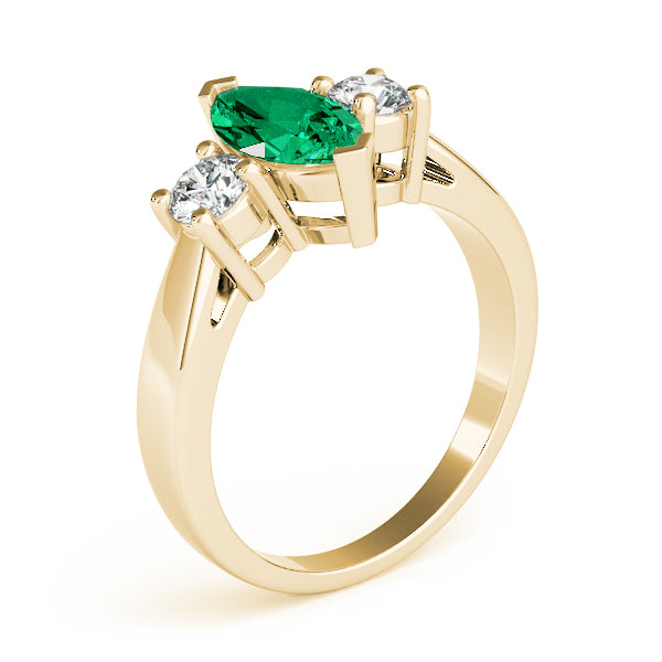 Couture Color Rings Marquise Diamond Engagement Ring — 9K/18K Gold & Platinum