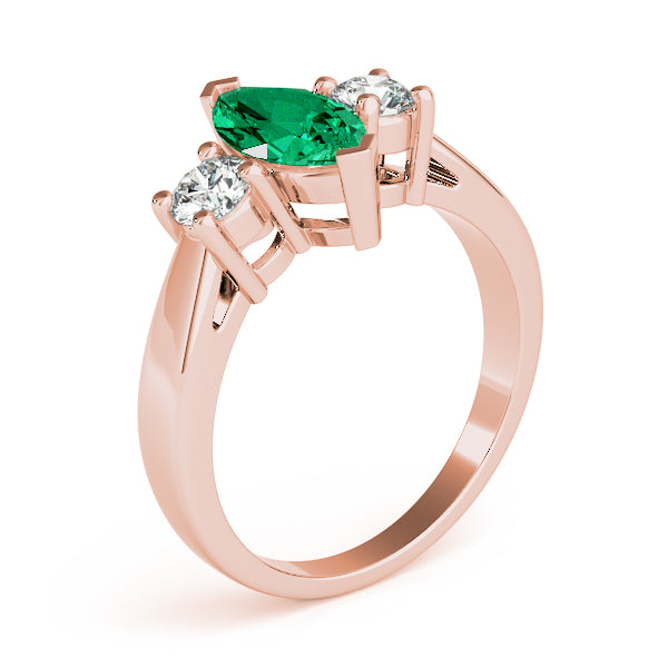 Couture Color Rings Marquise Diamond Engagement Ring — 9K/18K Gold & Platinum