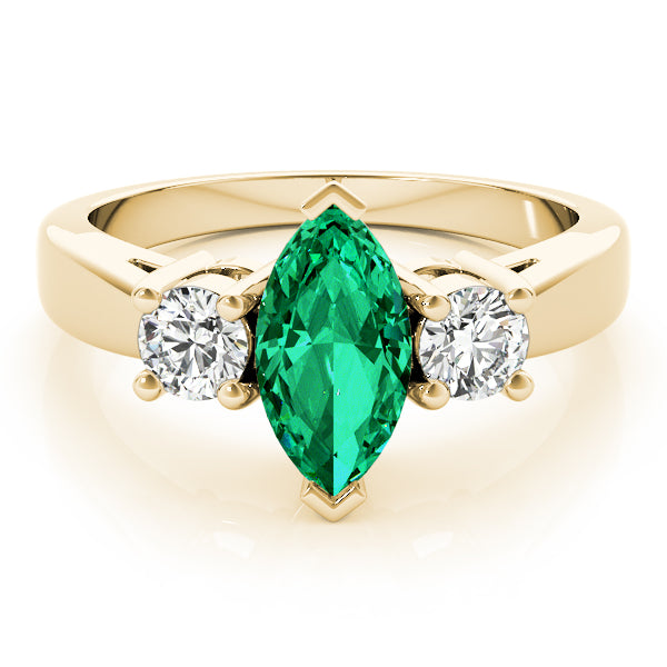 Couture Color Rings Marquise Diamond Engagement Ring — 9K/18K Gold & Platinum