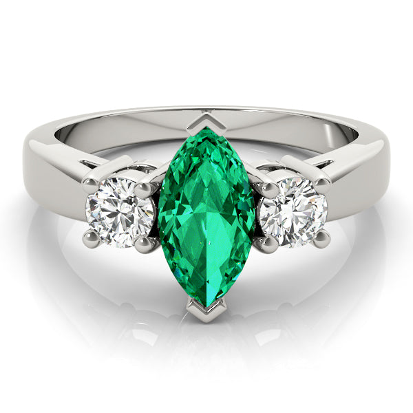 Couture Color Rings Marquise Diamond Engagement Ring — 9K/18K Gold & Platinum