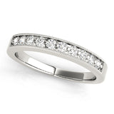 Channel Set Half Eternity Ring in Gold & Platinum