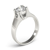 IGI Lab-Grown Round Cut Diamond 8-Prong  Engagement Ring Gift for Her.