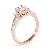 Lustrous Color Rings Oval Diamond Engagement Ring — 9K/18K Gold & Platinum