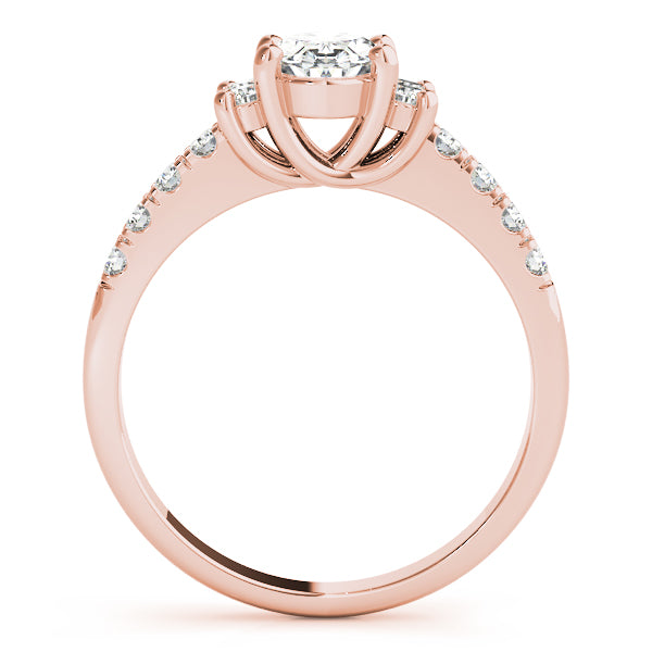 Lustrous Color Rings Oval Diamond Engagement Ring — 9K/18K Gold & Platinum