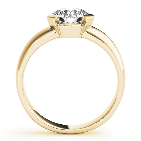 Opulent Solitaires Round Diamond Engagement Ring — 9K/18K Gold & Platinum