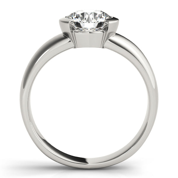 Opulent Solitaires Round Diamond Engagement Ring — 9K/18K Gold & Platinum