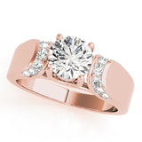 Celestial Trellis Round Diamond Engagement Ring — 9K/18K Gold & Platinum