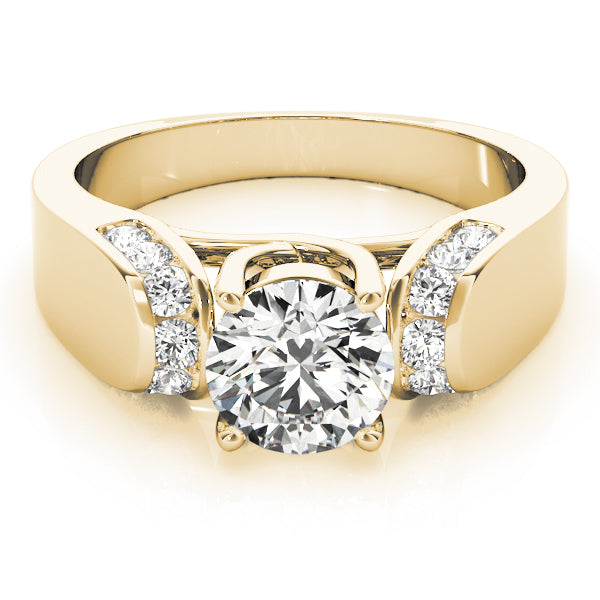 Celestial Trellis Round Diamond Engagement Ring — 9K/18K Gold & Platinum