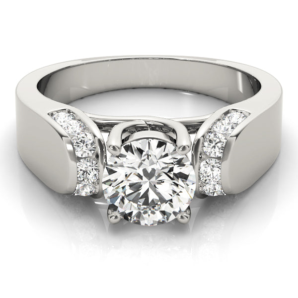 Celestial Trellis Round Diamond Engagement Ring — 9K/18K Gold & Platinum