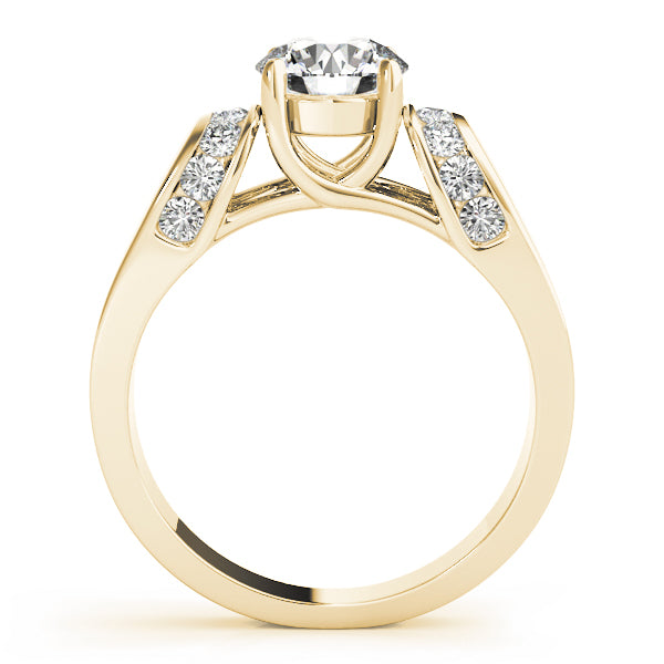Celestial Trellis Round Diamond Engagement Ring — 9K/18K Gold & Platinum
