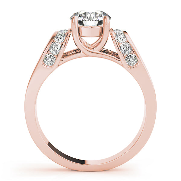Celestial Trellis Round Diamond Engagement Ring — 9K/18K Gold & Platinum