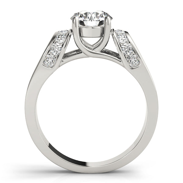 Celestial Trellis Round Diamond Engagement Ring — 9K/18K Gold & Platinum
