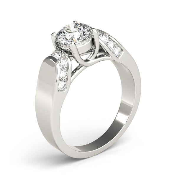 Celestial Trellis Round Diamond Engagement Ring — 9K/18K Gold & Platinum