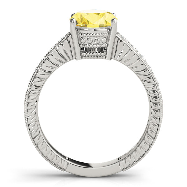 Splendid Antique Oval Diamond Engagement Ring — 9K/18K Gold & Platinum