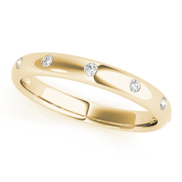 Stackable Bezel Set Half Eternity Ring in Gold & Platinum