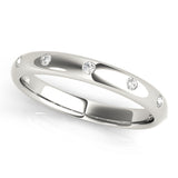 Stackable Bezel Set Half Eternity Ring in Gold & Platinum