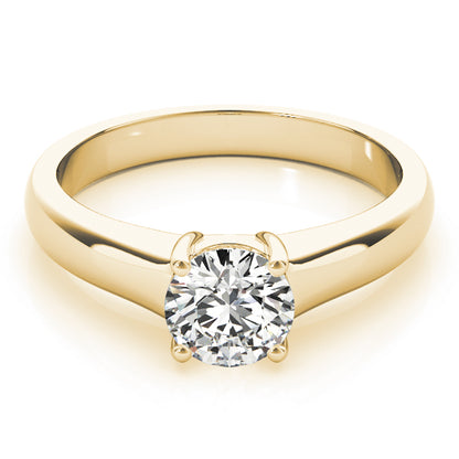 IGI Lab-Grown D/VVS  Diamond Round Cut Solitaire Engagement Ring Modern Cathedral Setting