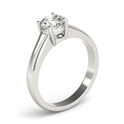 IGI Lab-Grown D/VVS  Diamond Round Cut Solitaire Engagement Ring Modern Cathedral Setting