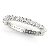 Shared Prong Wedding Full Eternity Ring in Gold & Platinum