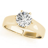 Elegant Trellis Round Diamond Engagement Ring — 9K/18K Gold & Platinum