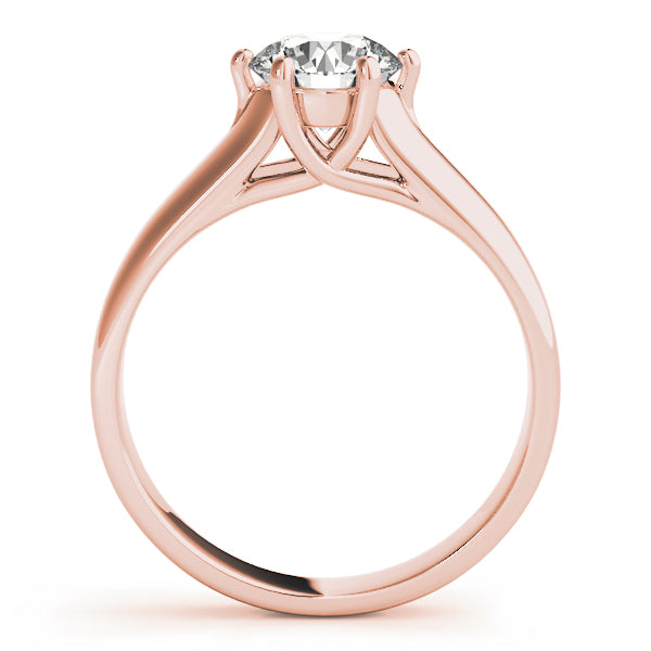 Elegant Trellis Round Diamond Engagement Ring — 9K/18K Gold & Platinum