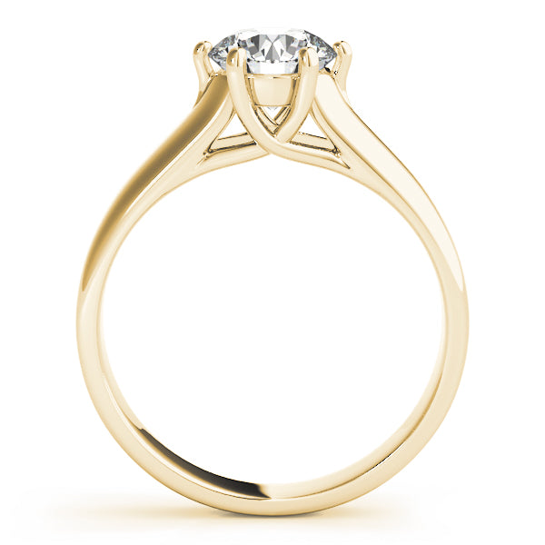 Elegant Trellis Round Diamond Engagement Ring — 9K/18K Gold & Platinum