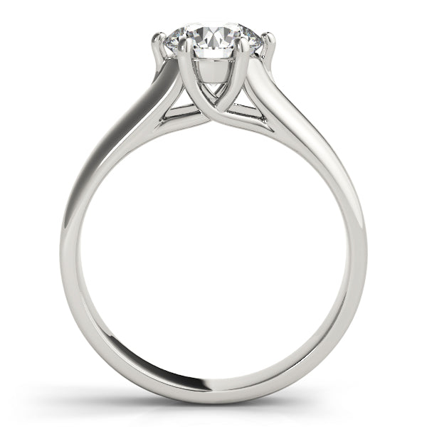 Elegant Trellis Round Diamond Engagement Ring — 9K/18K Gold & Platinum