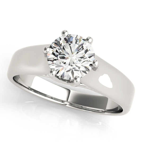 Elegant Trellis Round Diamond Engagement Ring — 9K/18K Gold & Platinum