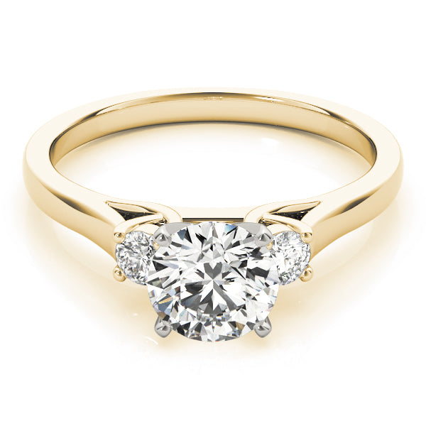 Vintage-Inspired Three-Stone Princess Diamond Engagement Ring — 9K/18K Gold & Platinum