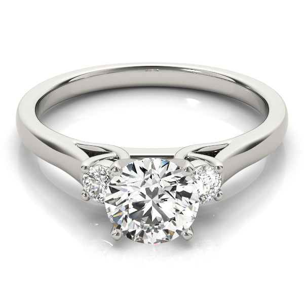 Vintage-Inspired Three-Stone Princess Diamond Engagement Ring — 9K/18K Gold & Platinum