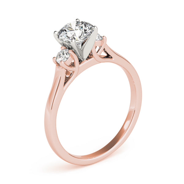 Vintage-Inspired Three-Stone Princess Diamond Engagement Ring — 9K/18K Gold & Platinum