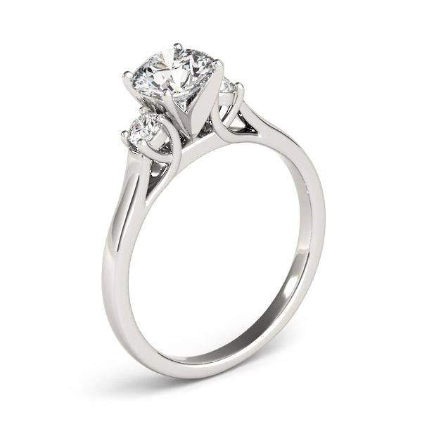Vintage-Inspired Three-Stone Princess Diamond Engagement Ring — 9K/18K Gold & Platinum