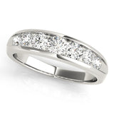 Channel Set Half Eternity Ring in Gold & Platinum