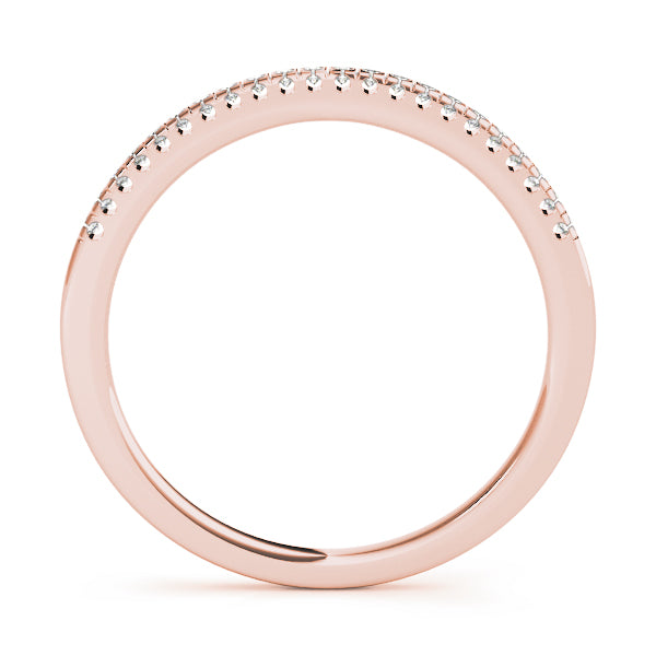 Prong Set Half Eternity Ring in Gold & Platinum