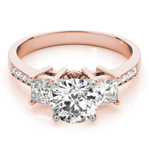 Iconic Three-Stone Princess Diamond Engagement Ring — 9K/18K Gold & Platinum