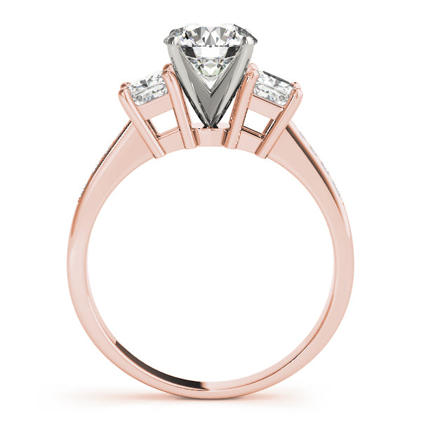 Iconic Three-Stone Princess Diamond Engagement Ring — 9K/18K Gold & Platinum