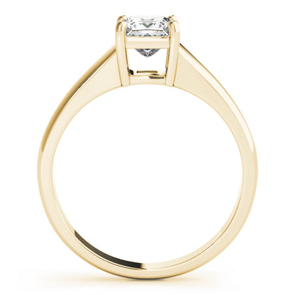 IGI Lab-Grown D-VVS Princess Cut Diamond Solitaire Twisted Claw Set Engagement Ring.