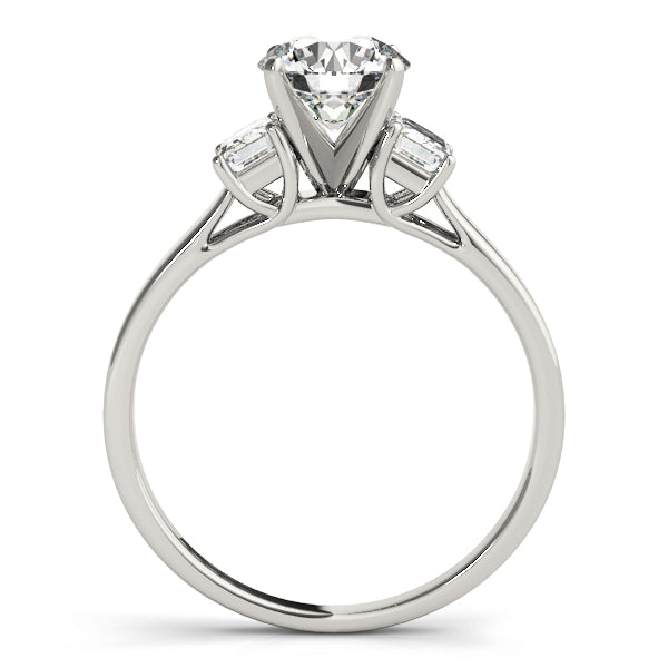 Exquisite Three-Stone Oval Diamond Engagement Ring — 9K/18K Gold & Platinum