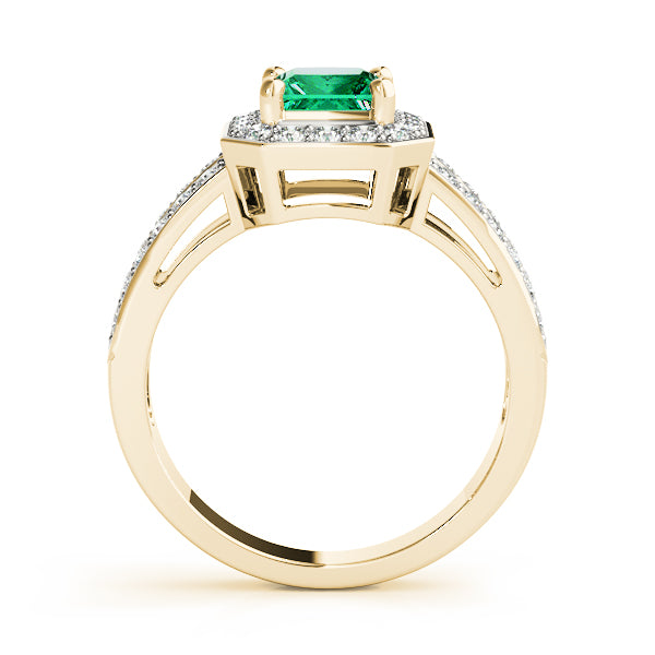 Regal Color Rings Princess Diamond Engagement Ring — 9K/18K Gold & Platinum