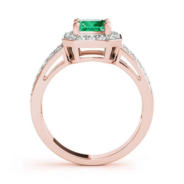 Regal Color Rings Princess Diamond Engagement Ring — 9K/18K Gold & Platinum