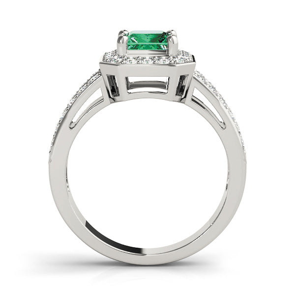 Regal Color Rings Princess Diamond Engagement Ring — 9K/18K Gold & Platinum