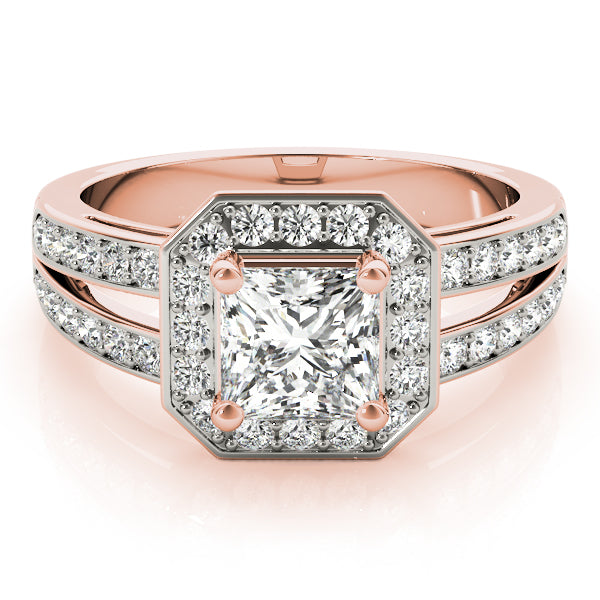 Regal Color Rings Princess Diamond Engagement Ring — 9K/18K Gold & Platinum