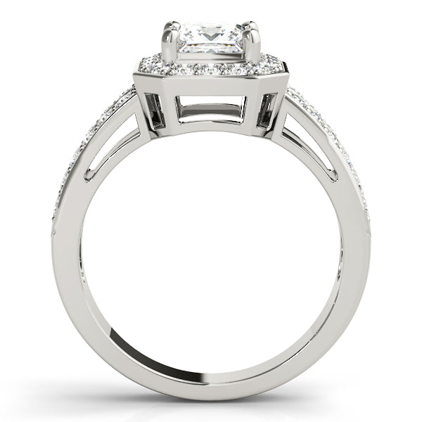 Regal Color Rings Princess Diamond Engagement Ring — 9K/18K Gold & Platinum