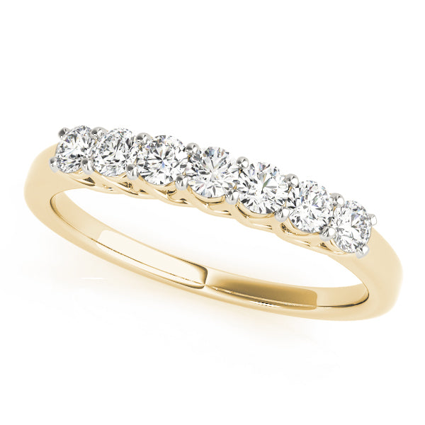 Prong Set Trellis Half Eternity Ring in Gold & Platinum