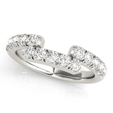 U-Prong Curved Half Eternity Ring in Gold & Platinum