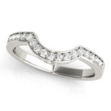Curved Half Eternity Ring in Gold & Platinum