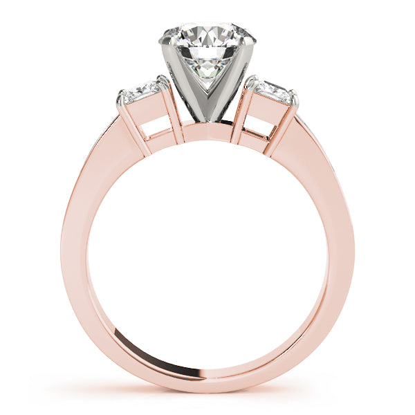 Opulent Three-Stone Princess Diamond Engagement Ring — 9K/18K Gold & Platinum