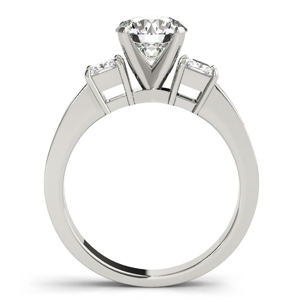 Opulent Three-Stone Princess Diamond Engagement Ring — 9K/18K Gold & Platinum