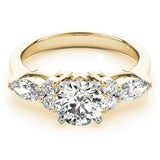 Splendid Fancy Shape Remounts Marquise Diamond Engagement Ring — 9K/18K Gold & Platinum